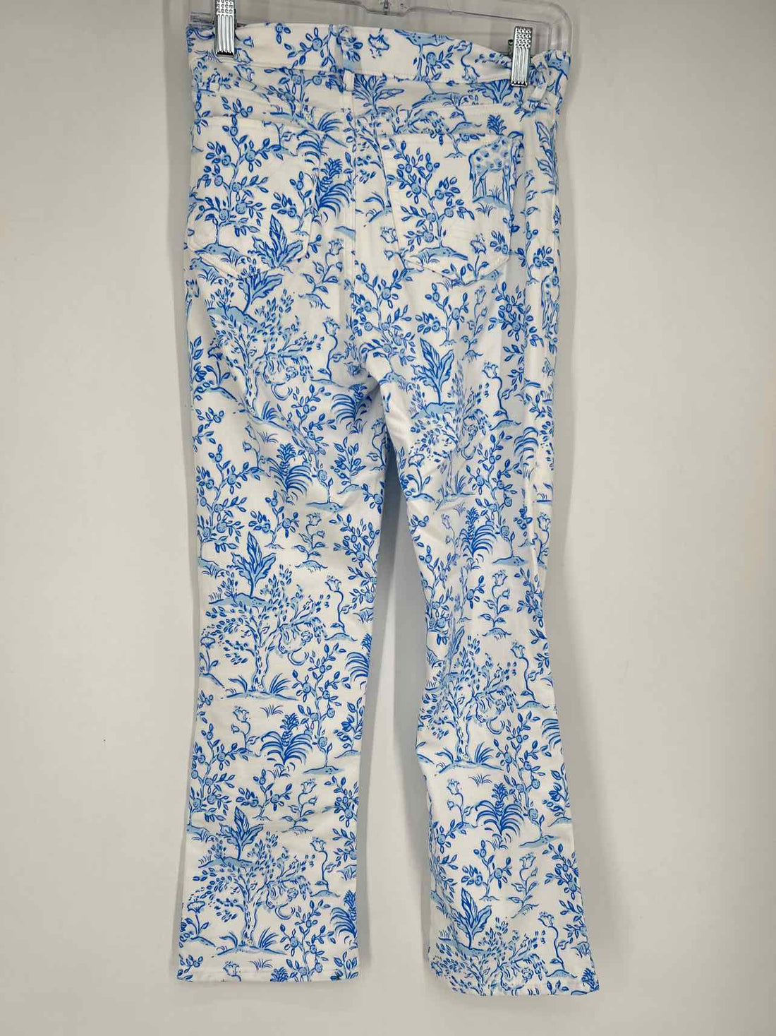 Lilly Pulitzer 0 White & Blue Print Lilly Pulitzer Pants