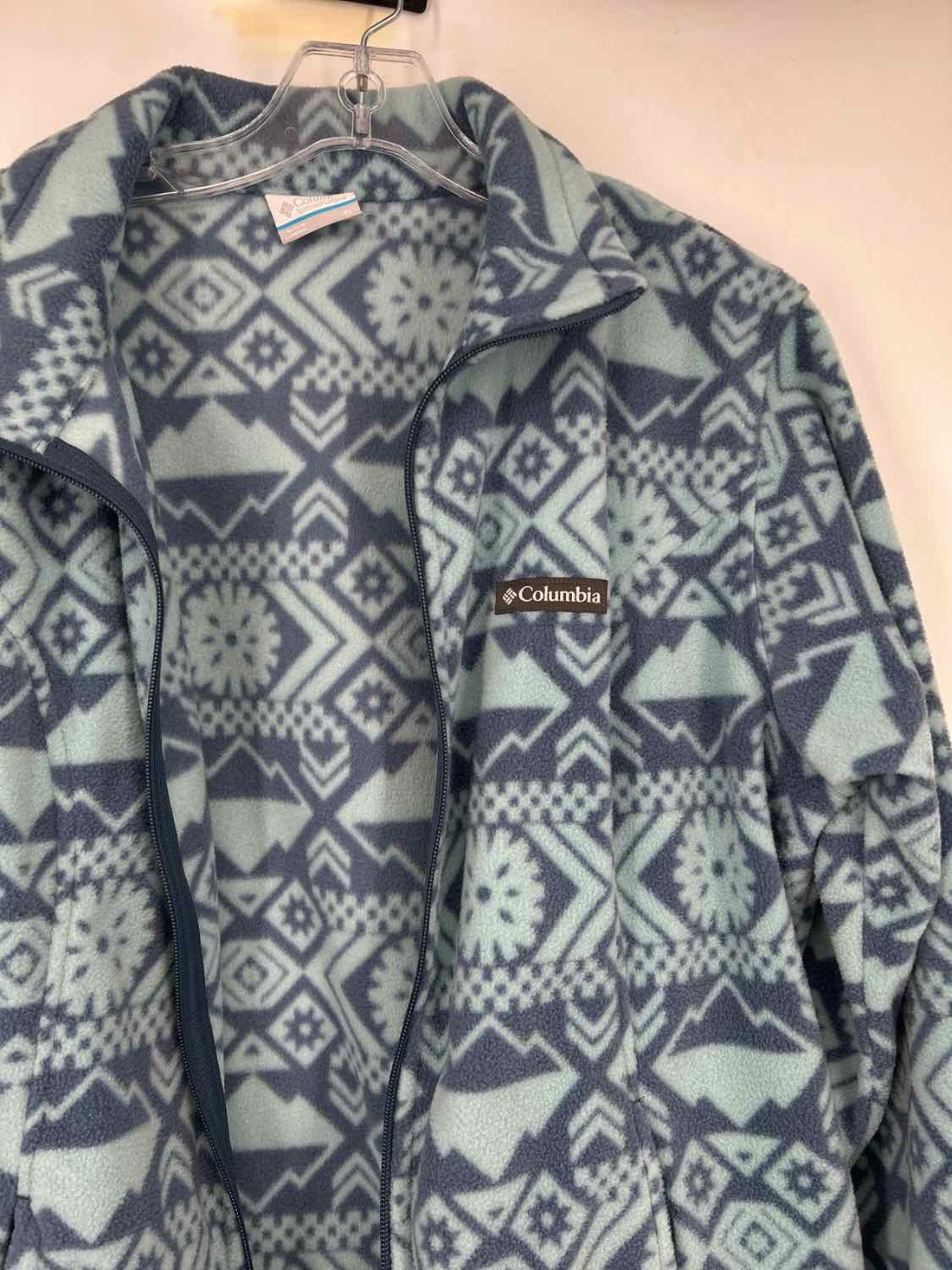 Columbia Size XL Light Blue Print Jacket