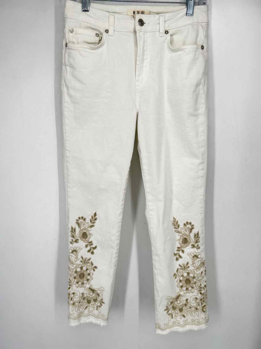 We The Free Size 28 White Eyelet Jeans