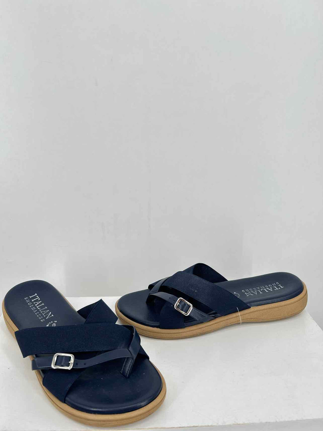 Italian Shoe Makers Women Size 9 Navy Sandals