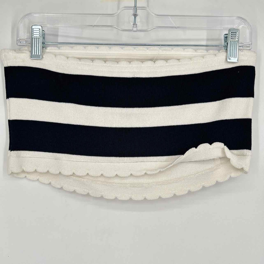 By Anthropologie Size M White & Navy Striped Sleeveless Sleeveless