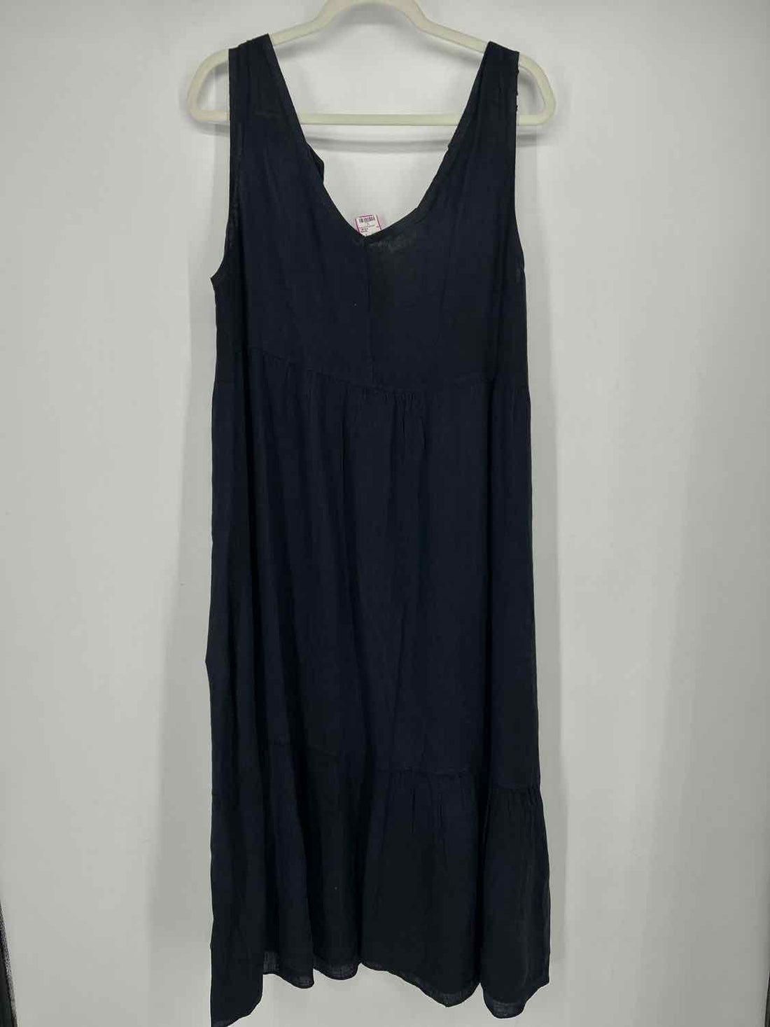 Tempo Paris Size M/L Navy Linen Sleeveless Dress