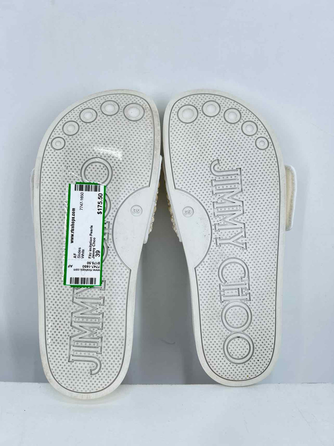 Jimmy Choo Women Size 39 White Slides