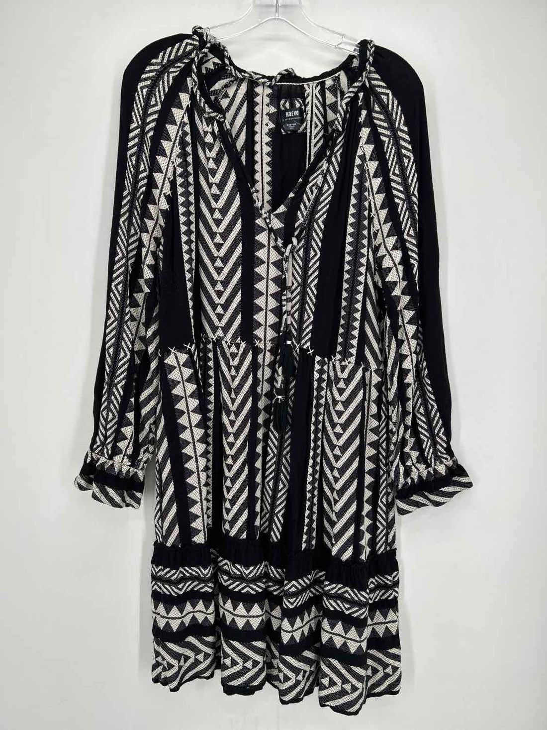 Maeve Size M Black & White Print Dress