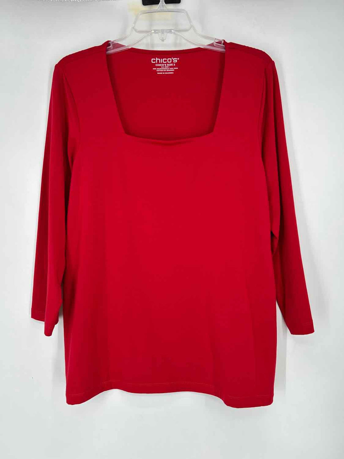 Chicos Size 2(L) Red Long Sleeve