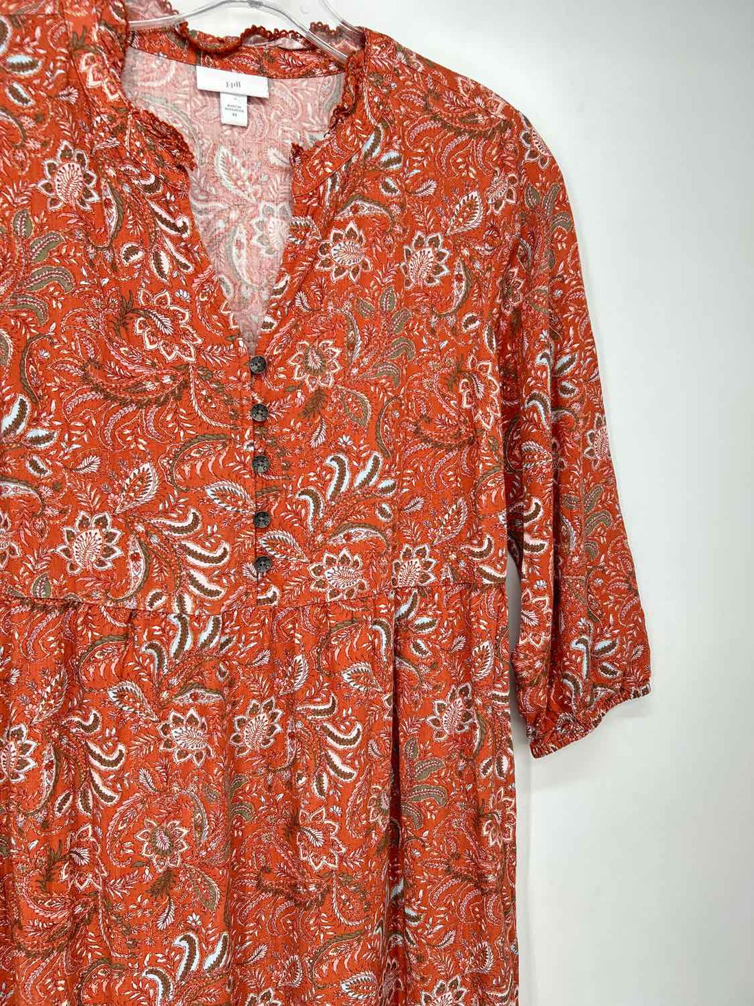 J Jill Size XS Terracotta Print Dress