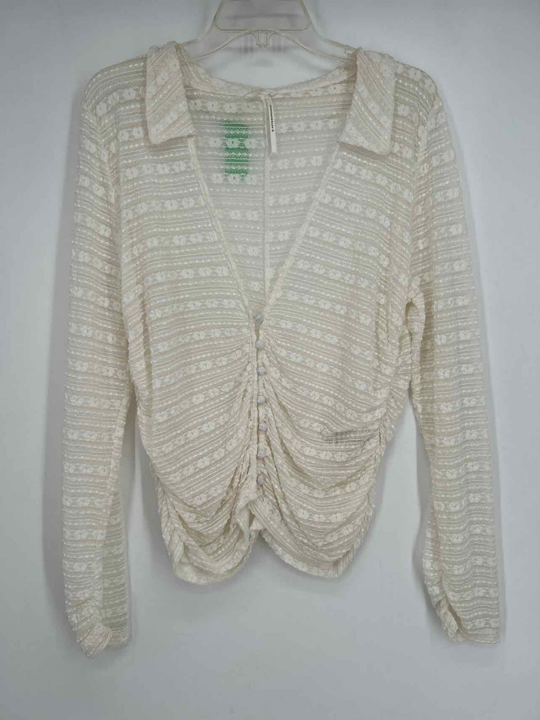 By Anthropologie Size XL White Lace Long Sleeve