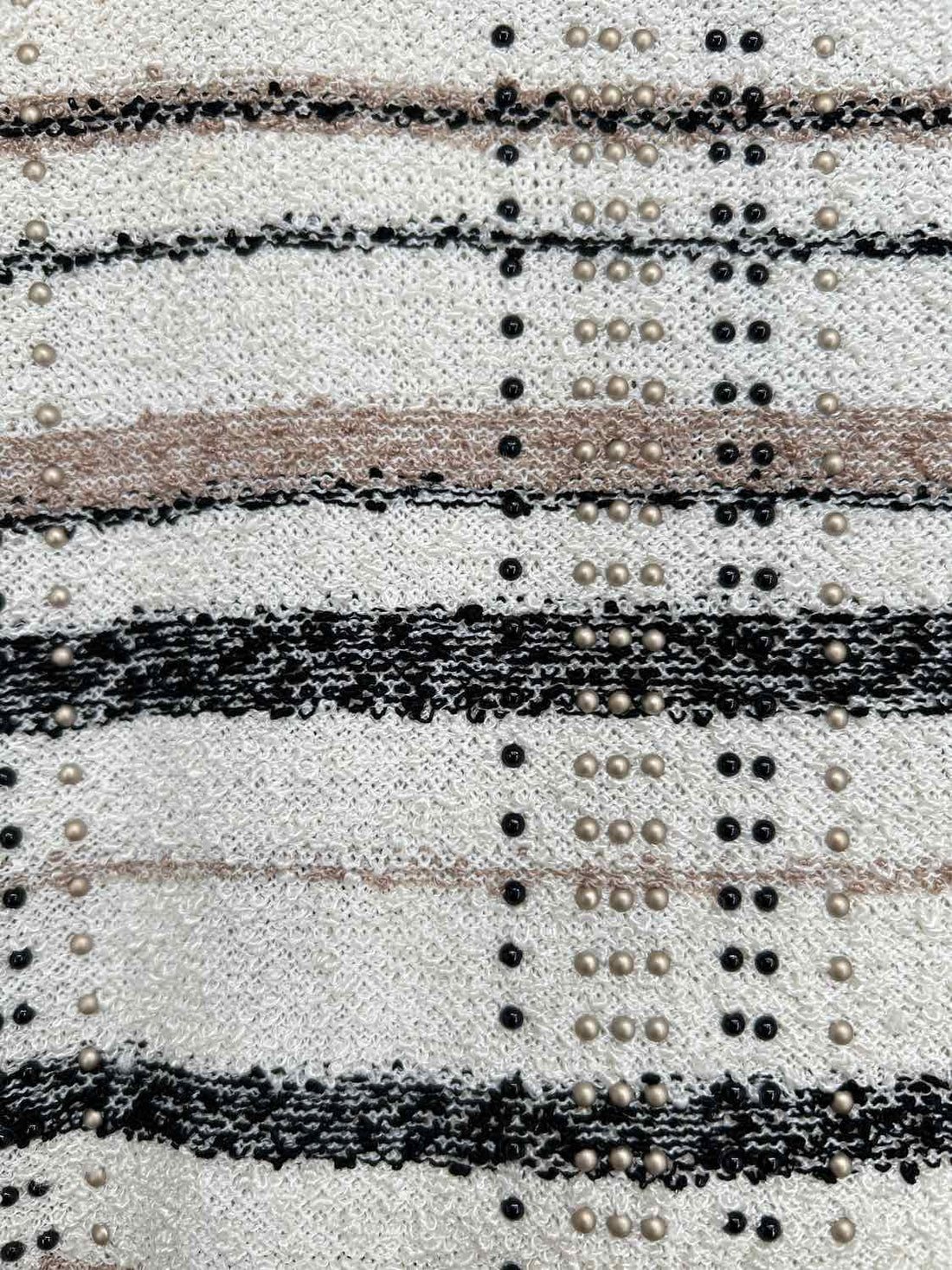 Ming Wang Size M Cream & Black Print Blazer