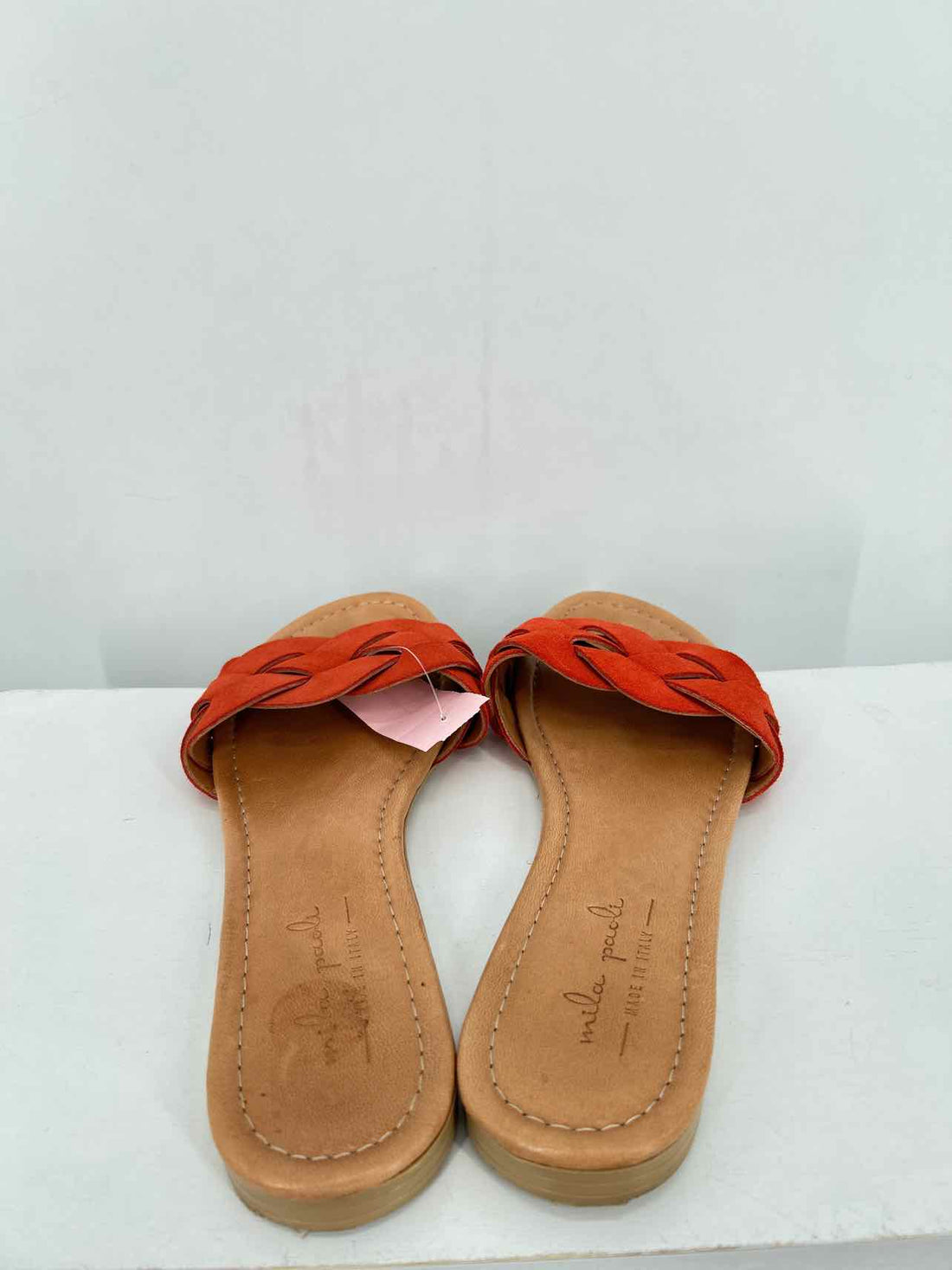 Mila Paoli Women Size 8 Orange Slides