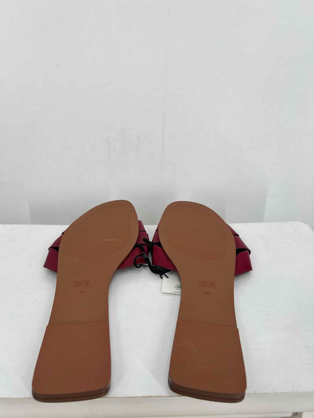 Zara Women Size 40 (9-9.5) Dark Red NWT Sandals