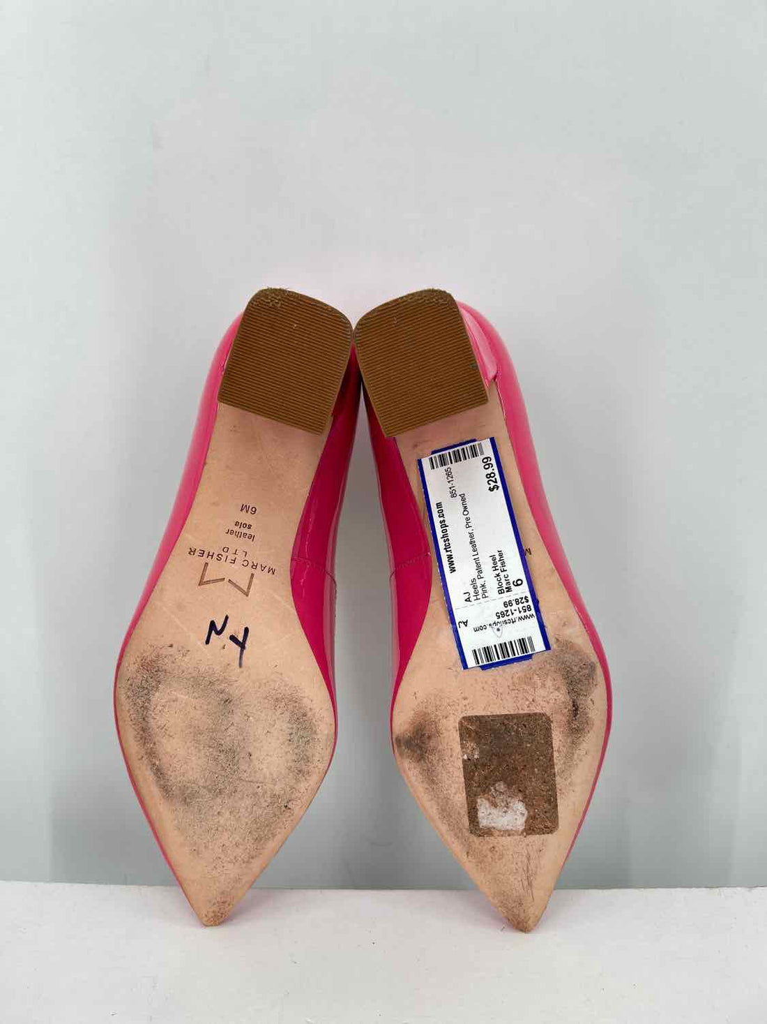 Marc Fisher Women Size 6 Pink Patent Leather Heels