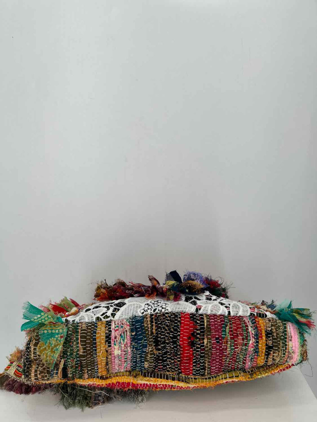 Handmade Multi Color Mixed Media Pre Owned Crossbody