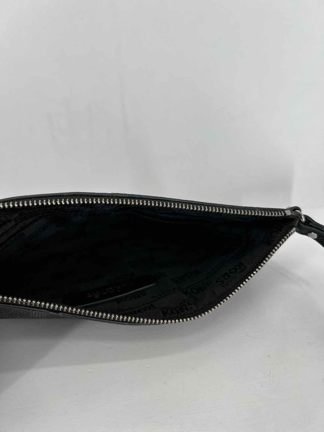 Michael Kors Black Signature Pebbled Leather Pre Owned Clutch