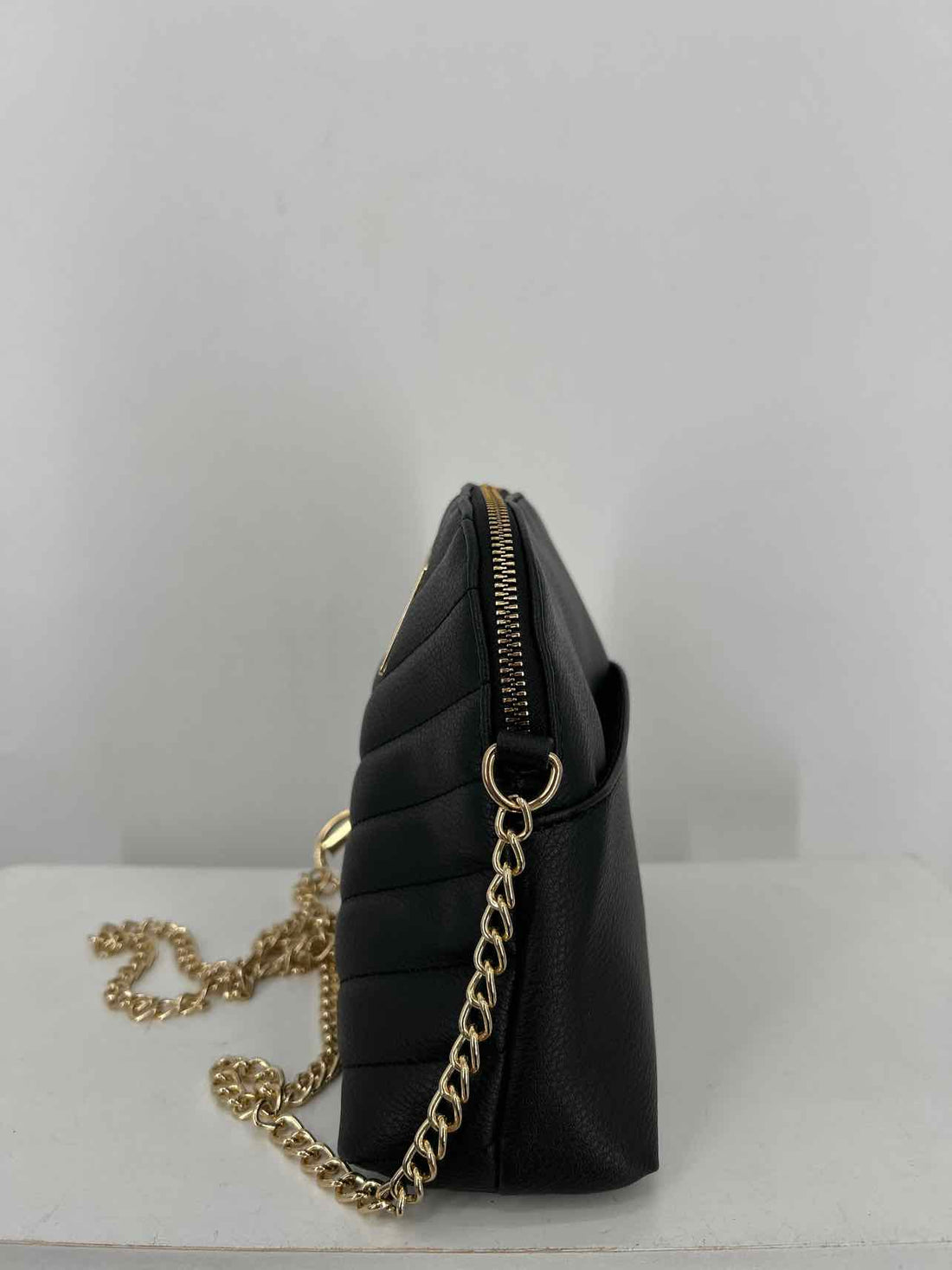 Halston Black Faux Leather Crossbody