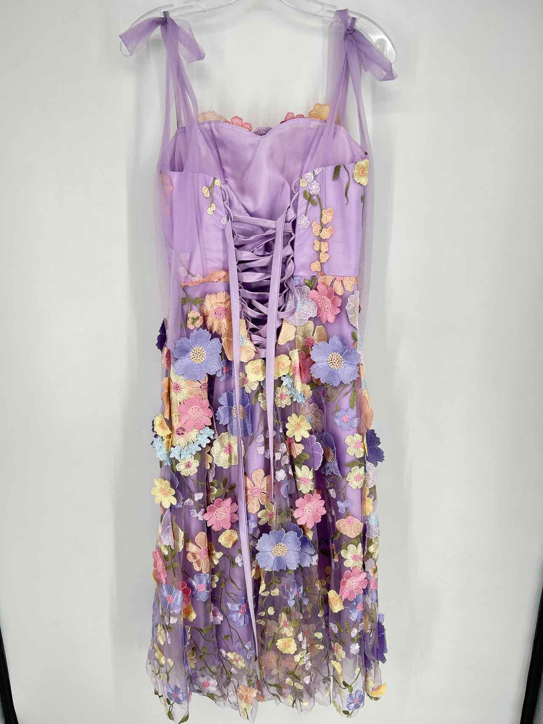 No Brand Name Size 4 Purple Floral Applique Dress