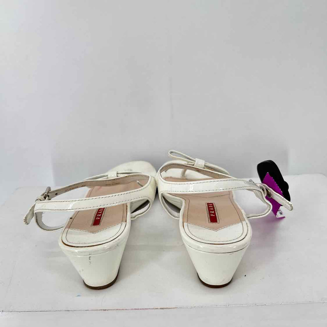 Prada Size 40 Patent Leather White LUXURY
