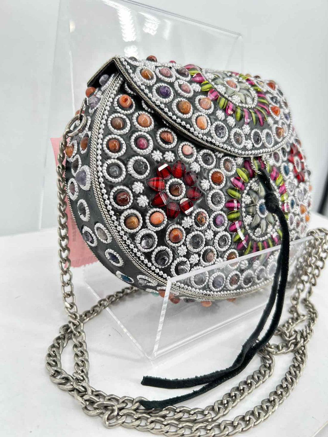 Sam Edelman Black Multi Embellished Pre Owned Crossbody