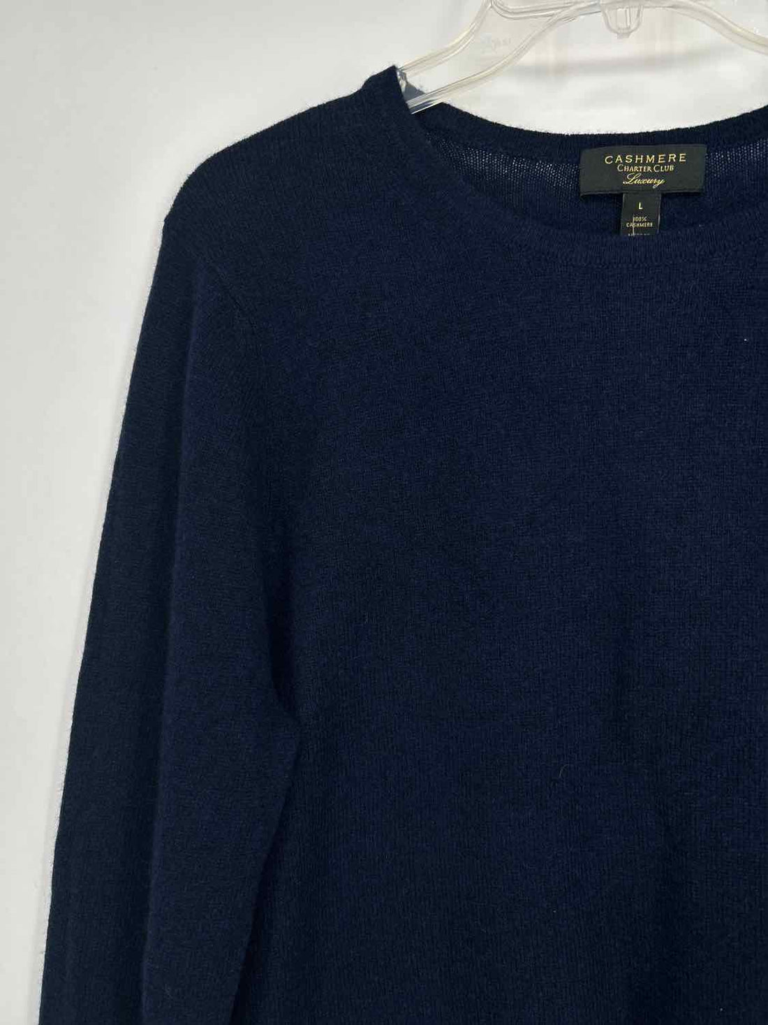 Charter Club Size L Dark Navy Cashmere Sweater