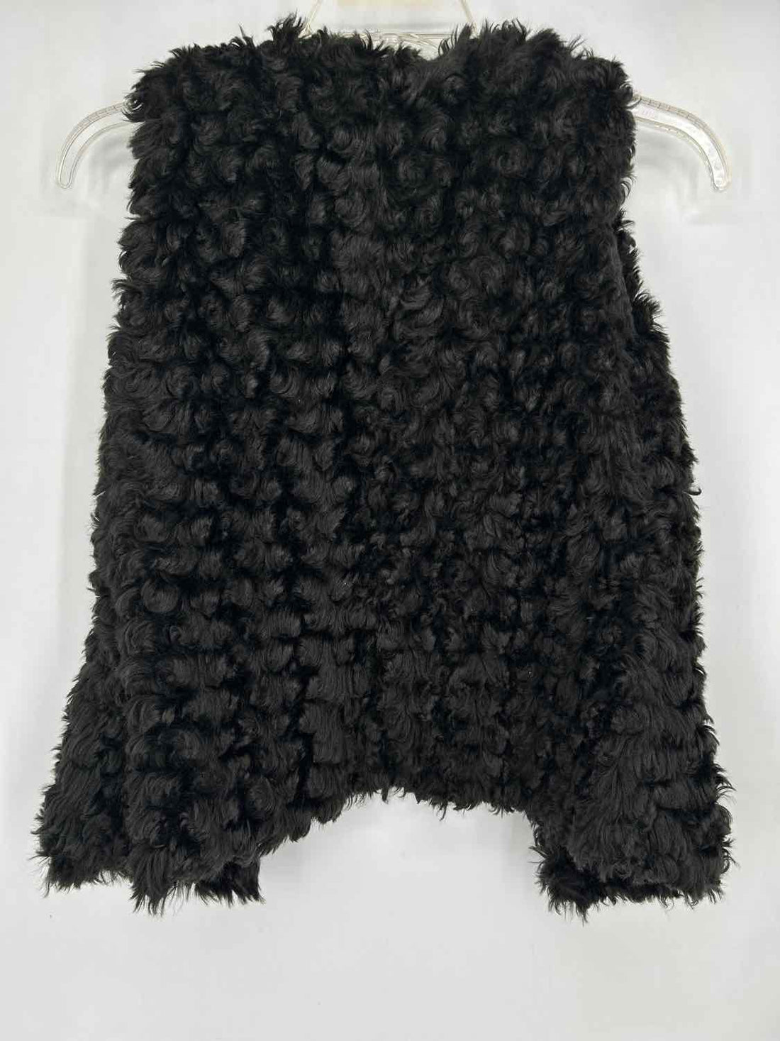 Live A Little Size S Black Faux Fur Vest