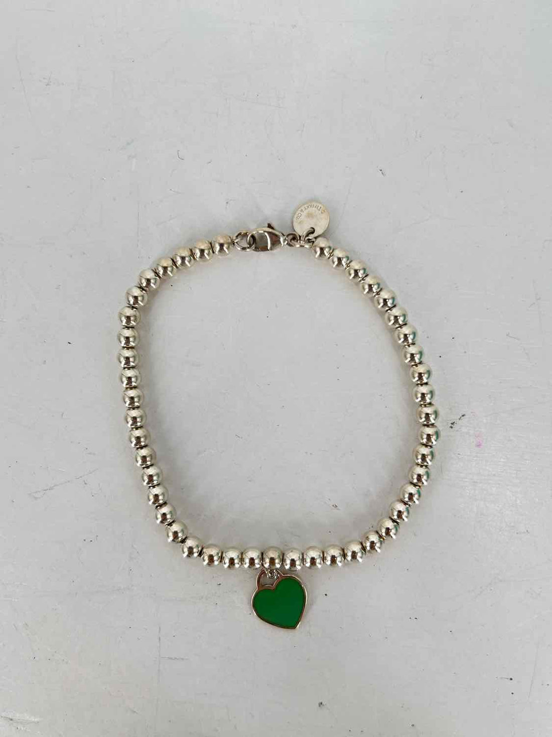 Tiffany & Co heart tag Size 4mm Sterling Silver Tiffany Blue Pre Owned LUXURY
