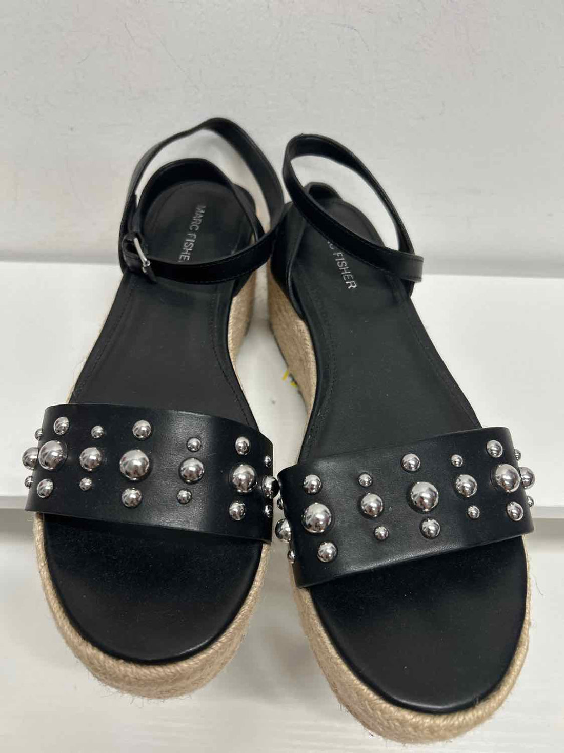 Marc Fisher Women Size 9.5 Black Espadrilles Platforms