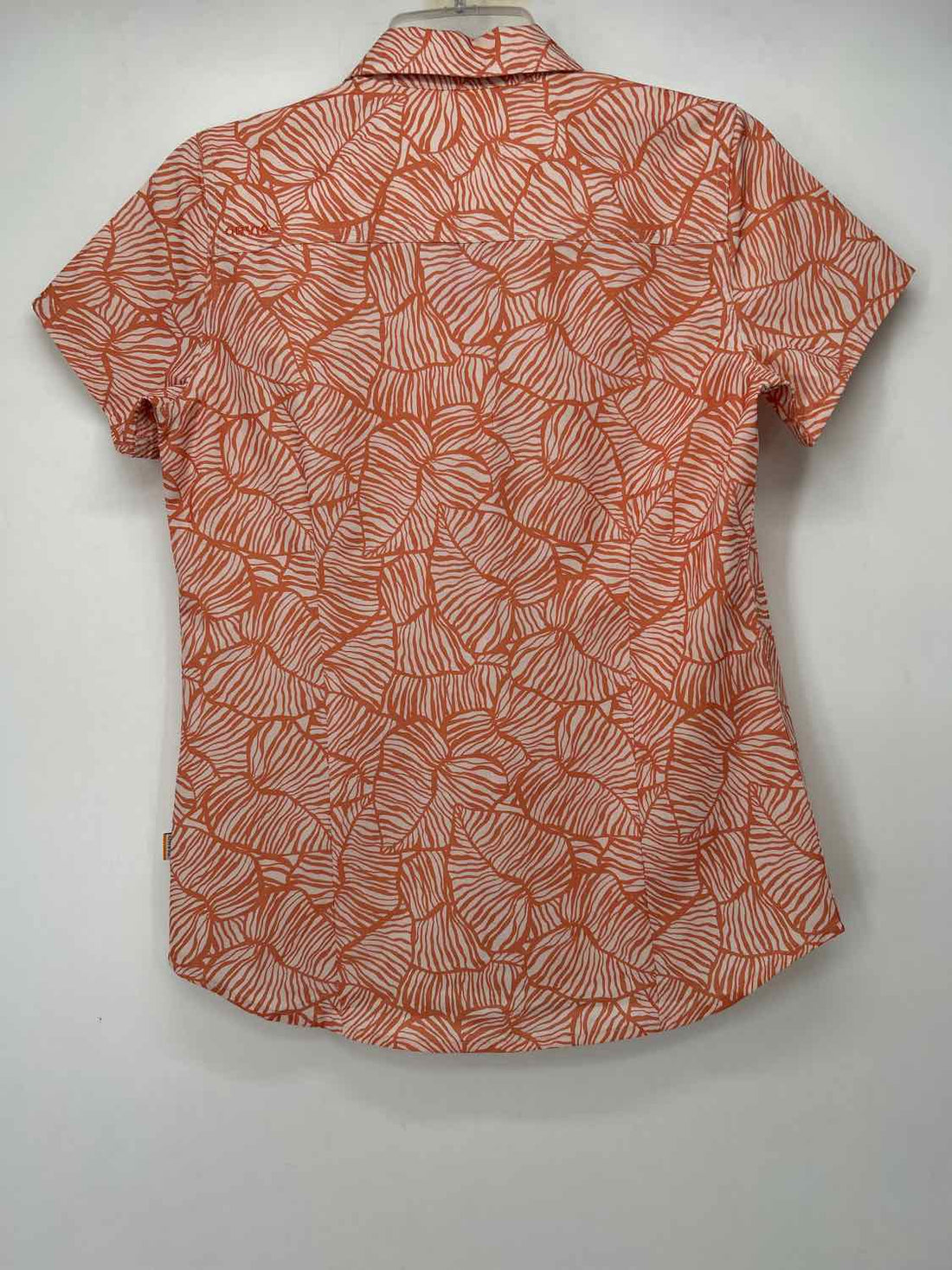 Orvis Size XS Orange Print Short Sleeve