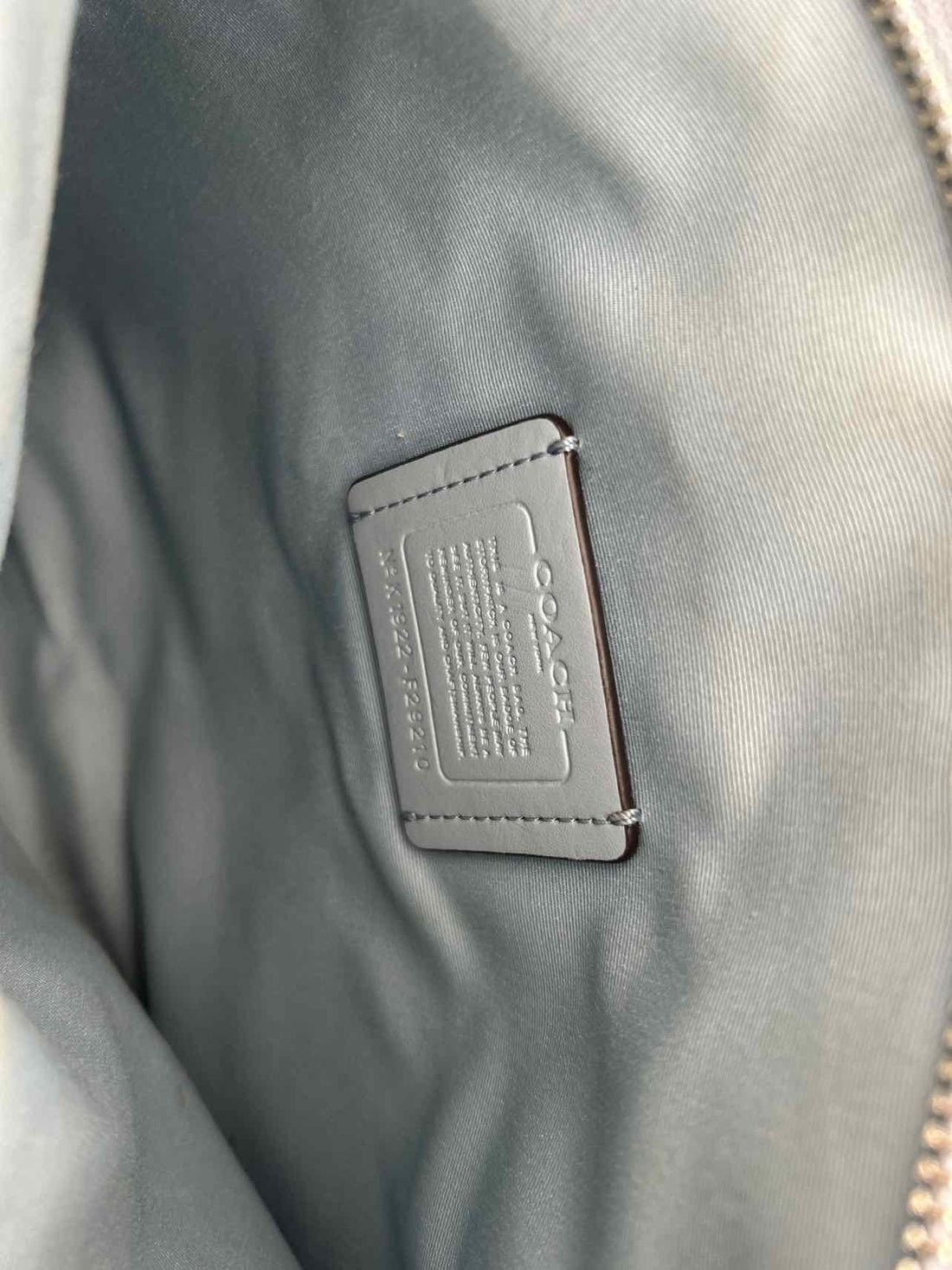 Coach Tan & Light Blue Leather As Is Crossbody