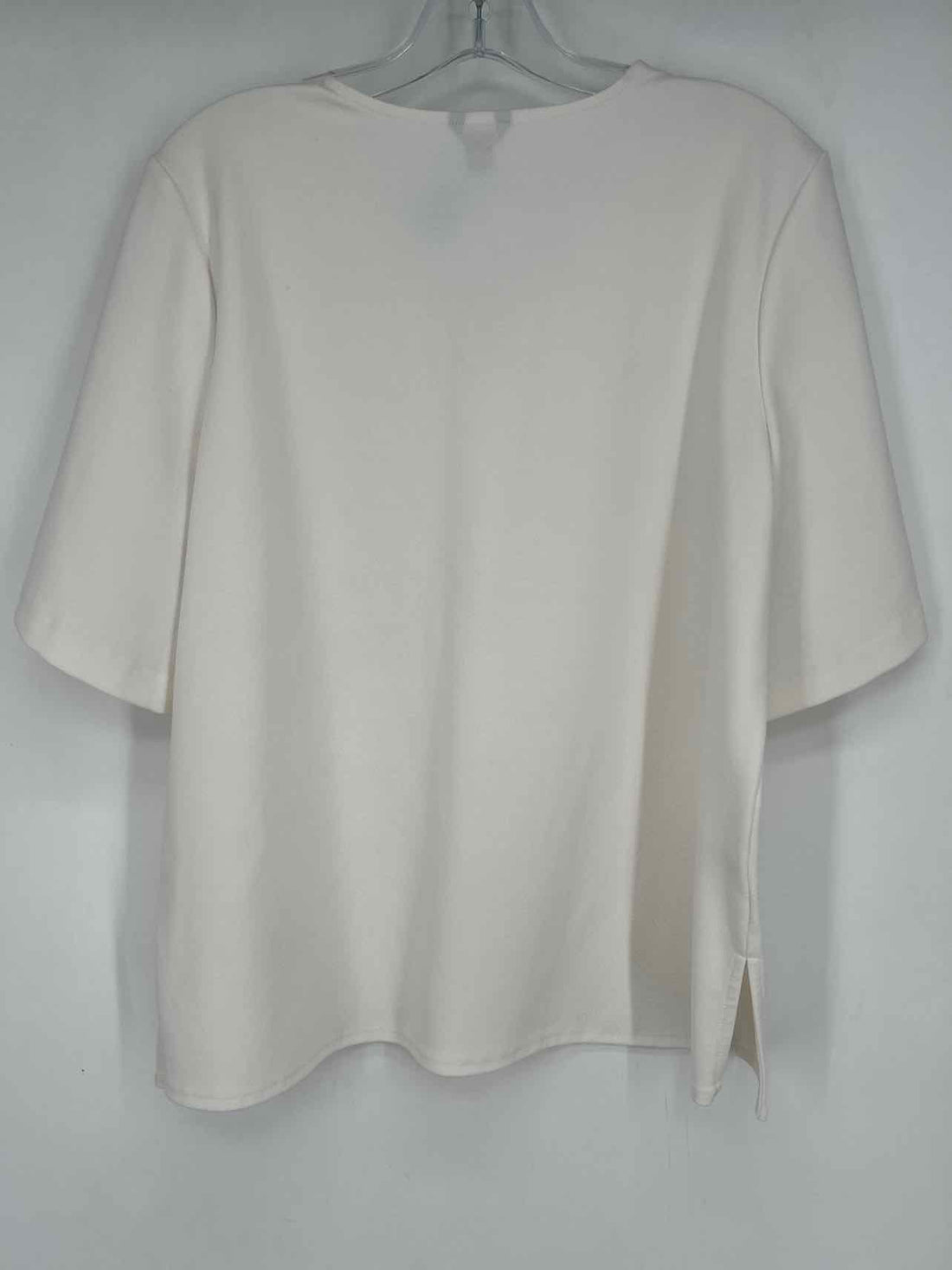 Ann Taylor Size L White Short Sleeve