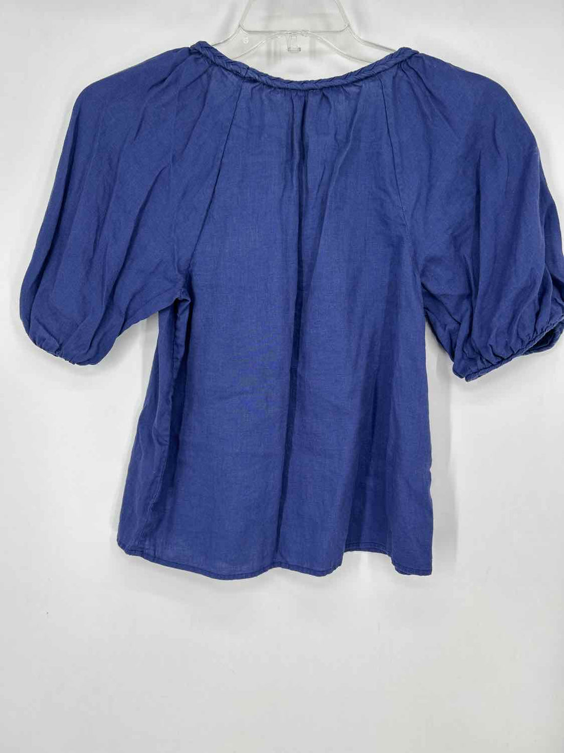 Lilly Pulitzer S Blue Linen SS Lilly Pulitzer Top