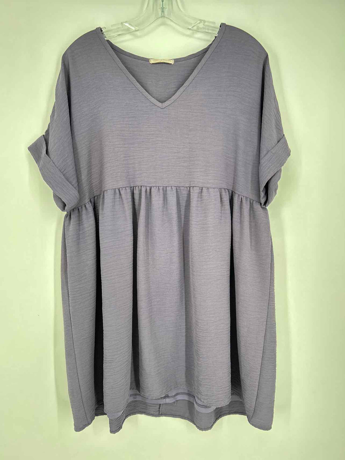Entro Size L Dark Purple Short Sleeve Dress