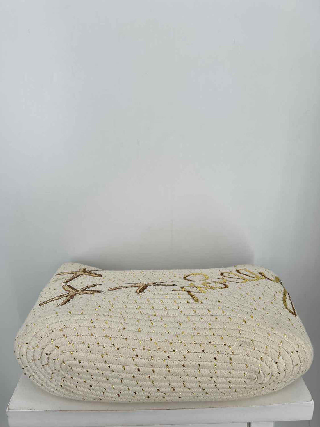 Lilly Pulitzer Cream & Gold Rope Tote