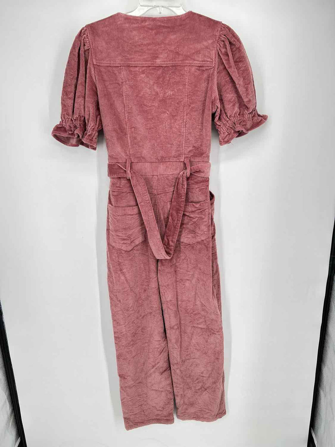 Sofie the Label Size S Pink Corduroy Short Sleeve Jumpsuit