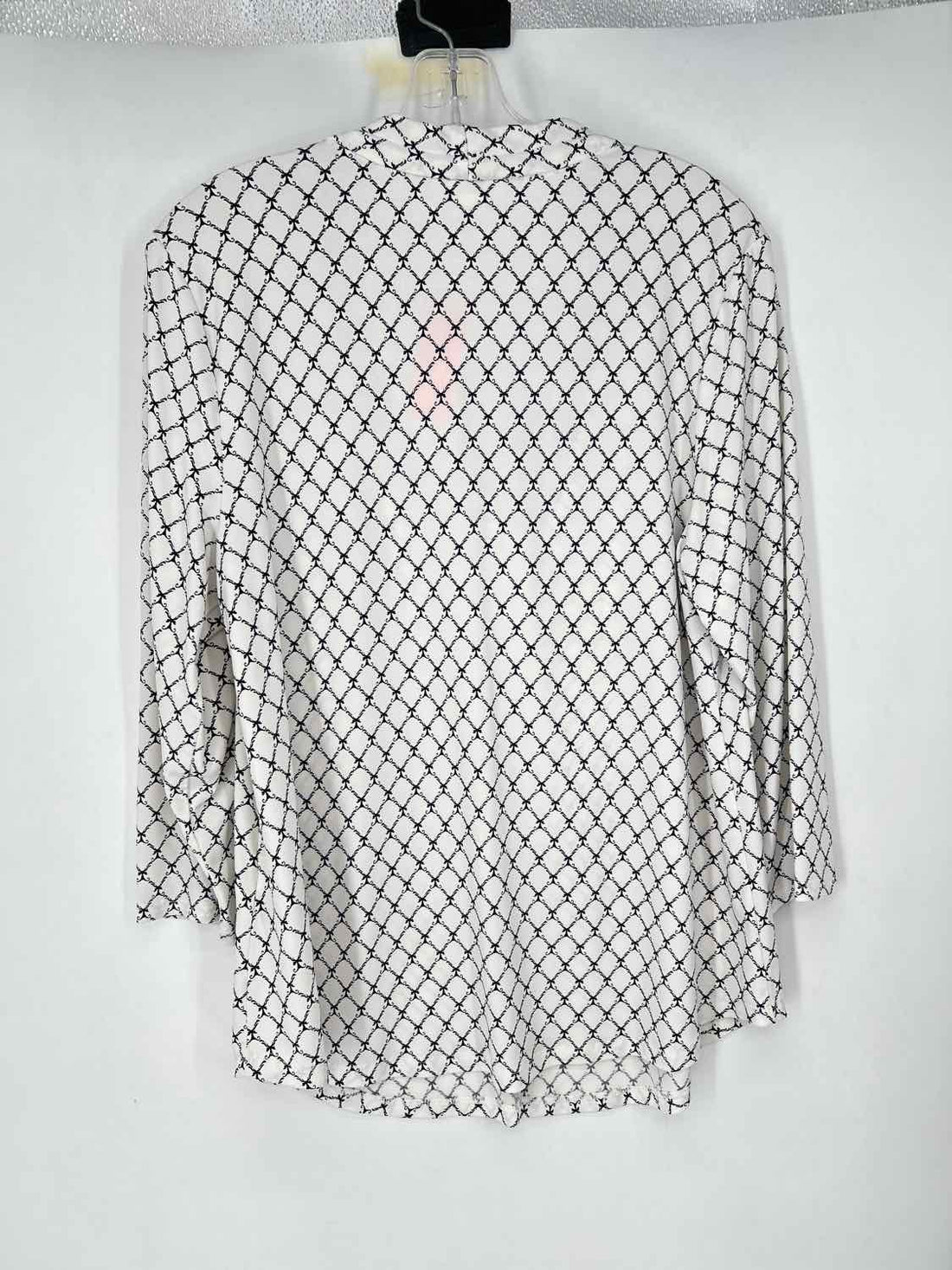 Charter Club Size L White Print Long Sleeve