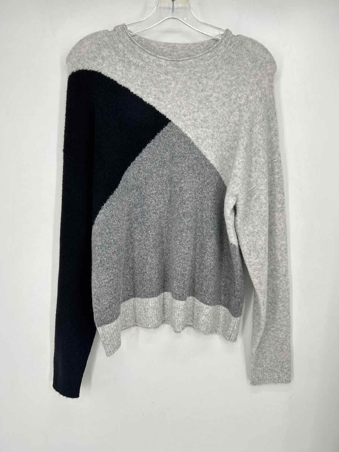 J Crew Size S Gray Colorblock Sweater