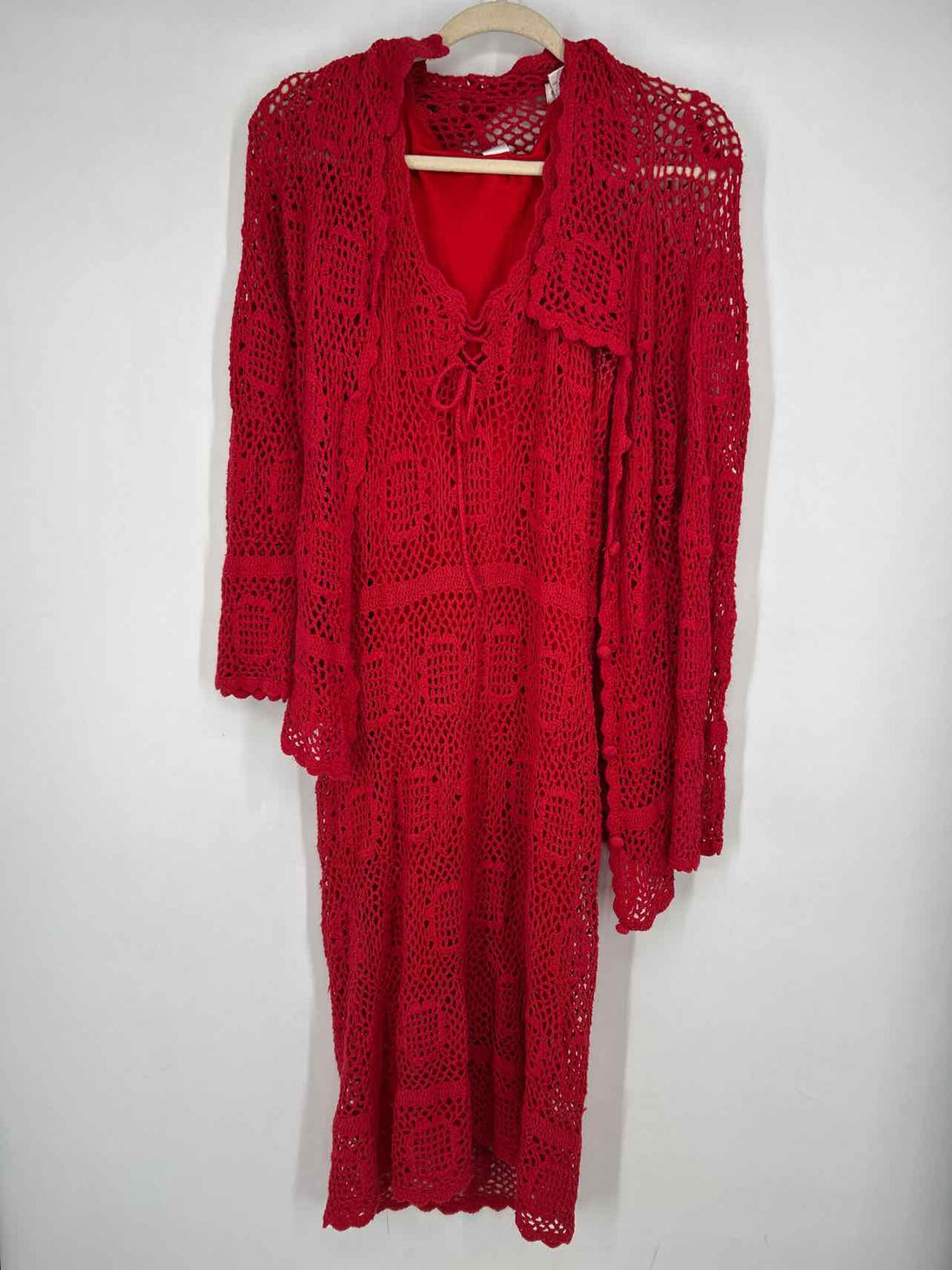 Monroe & Main Size M Red Crochet Vintage Multi-Piece Set