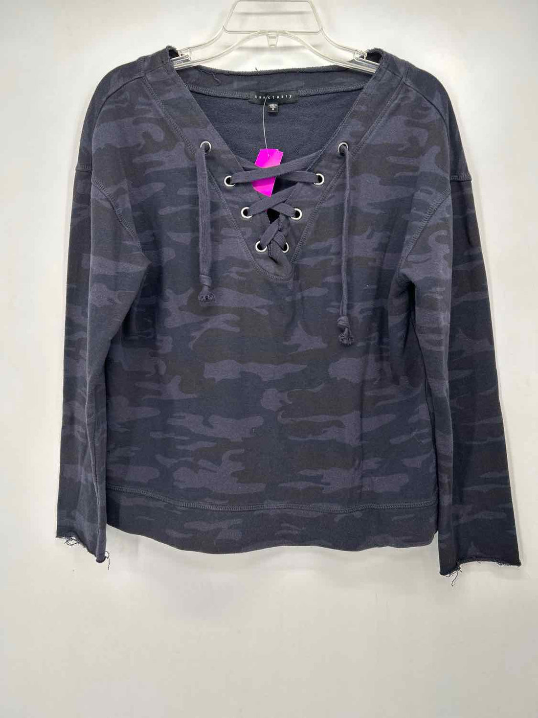 Sanctuary Size S Dark Navy Camo Sweatshirt