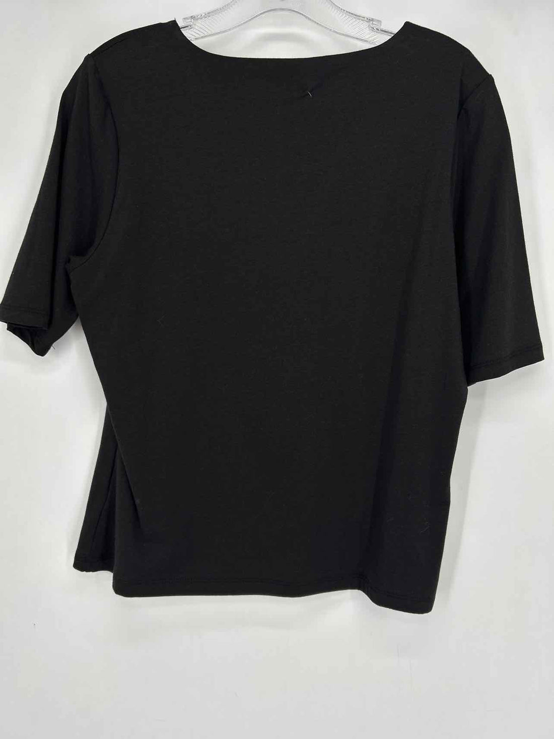 Tahari Size L Black Short Sleeve